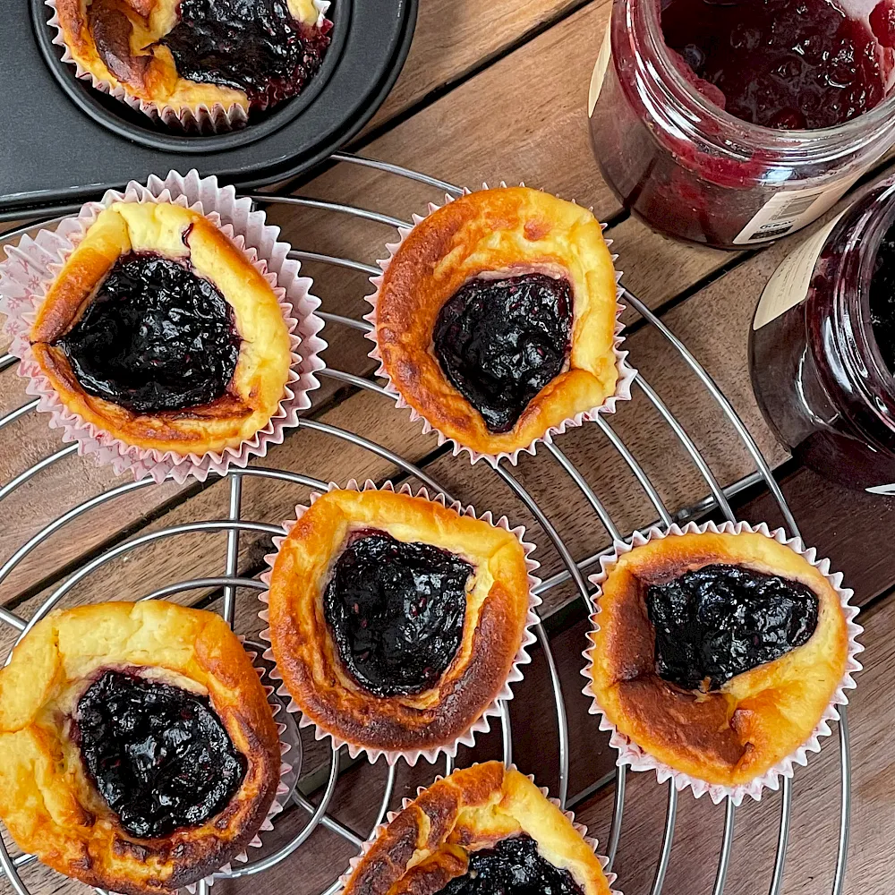 Quarkküchlein, kleine Cheesecakes