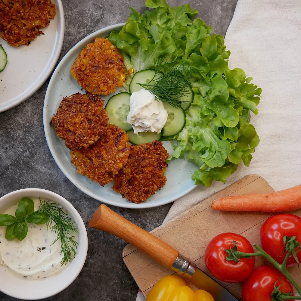 Glutenfreie Haferflocken-Bratlinge